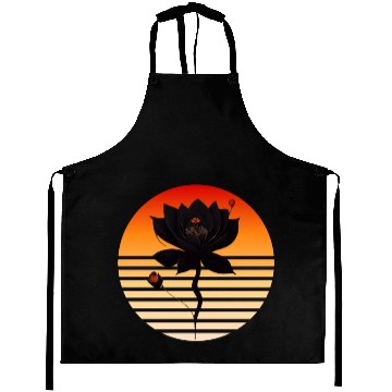 Discover Black rose with sunset colors Aprons
