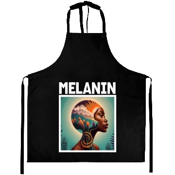 Discover Elegant Melanin Woman. Aprons