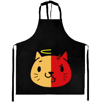 Discover Two Face Cat Angel And Devil Aprons