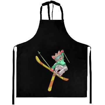 Discover Skiing cat Aprons