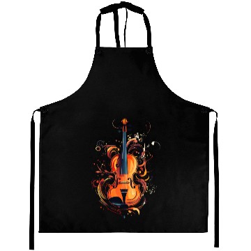 Discover Violinist Violin Music Art Violin Player Aprons