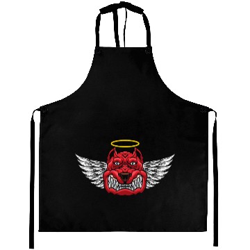 Discover Angry Devil Dog Aprons