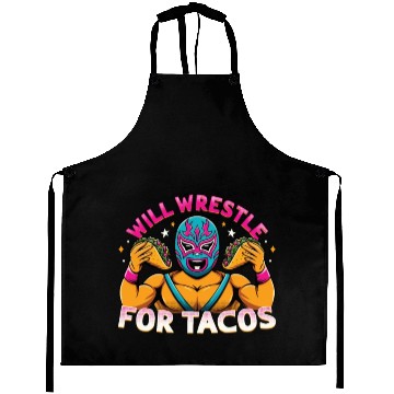Discover Mexican Wrestling Wrestler Lucha Libre Taco Mexico Aprons