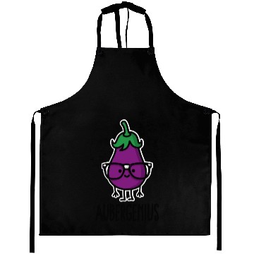 Discover Aubergine eggplant genius Aubergenius Aprons