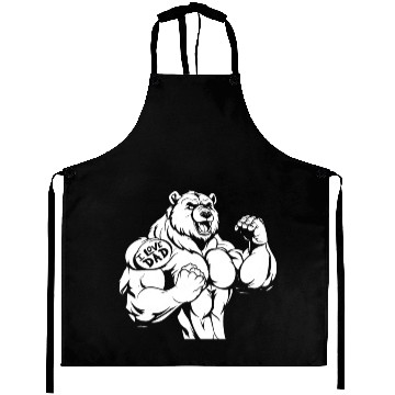 Discover Brown Bear Biceps Tattoo I Love Dad Aprons