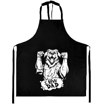 Discover Australian Shepherd Aussie Dog I Love Dad Aprons