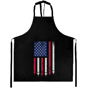 Discover US Flag Airplane Patriotic American Pilot Aprons