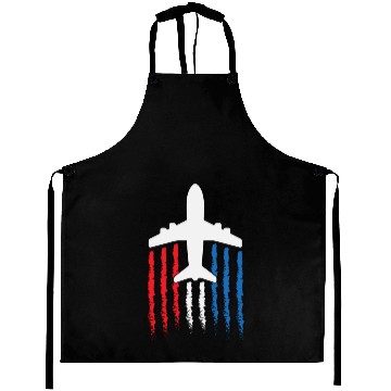 Discover US Flag Airplane Patriotic American Pilot Aprons