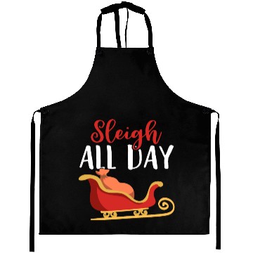 Discover Sleigh all Day Funny Holiday Ugly Christmas Themed Aprons