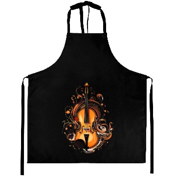 Discover Violinist Violin Music Art Violin Player Aprons