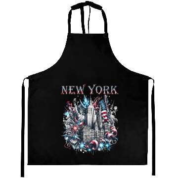 Discover New York Christmas Spirit Aprons