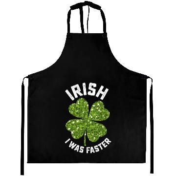 Discover Irish I Was Faster Running Run St Patrick's Day Aprons