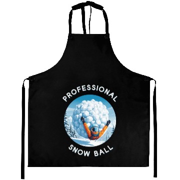 Discover professional snow ball funny skiing Aprons