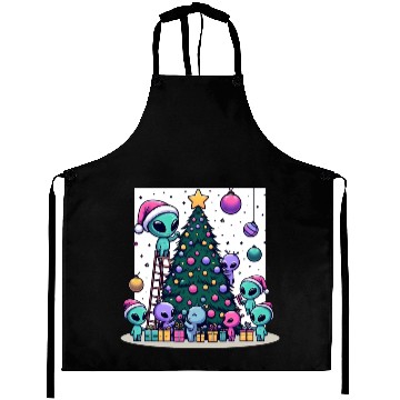 Discover Aliens decorate Christmas tree Aprons