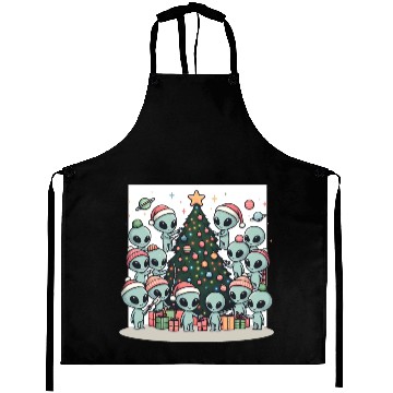 Discover Aliens Christmas tree Aprons