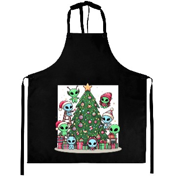Discover Aliens decorate Christmas tree Aprons