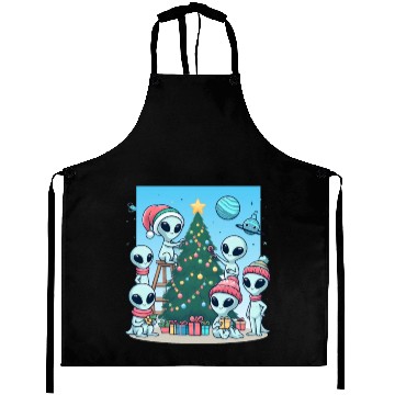 Discover Aliens Christmas tree Aprons