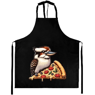 Discover Kookaburra is enjoying a delicious pizza Aprons