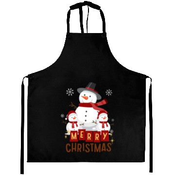 Discover Snowman Merry Christmas Aprons