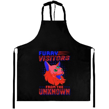 Discover Cat Alien, Aliens, UFO, UAP, Space Unknown Flight Aprons