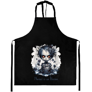 Discover Gothic Girl Saying Normal is an Illusion Aprons