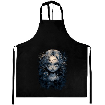 Discover Gothic Girl Halloween Fantasy Dark Aprons