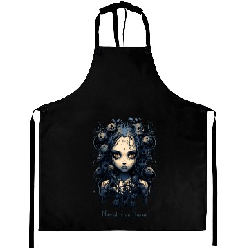Discover Gothic Girl Saying Normal is an Illusion Aprons