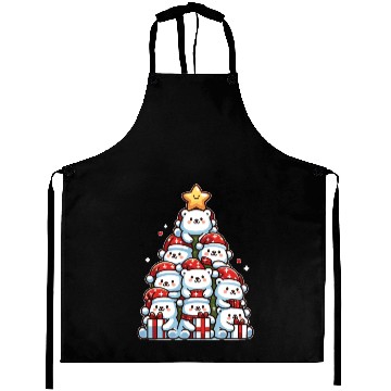 Discover Polar Bear Christmas Tree Merry Christmas Aprons