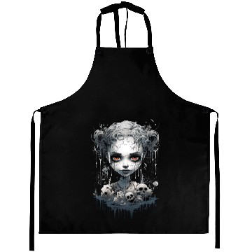 Discover Gothic Girl Halloween Fantasy Dark Aprons