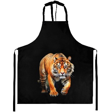Discover tiger watercolor Aprons