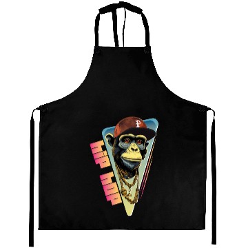 Discover Hip hop monkey with rapper hat Aprons