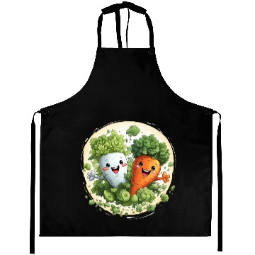 Discover Cute kawaii carrot and a broccoli Aprons