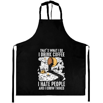 Discover I Drink Coffee and I Hate People Aprons