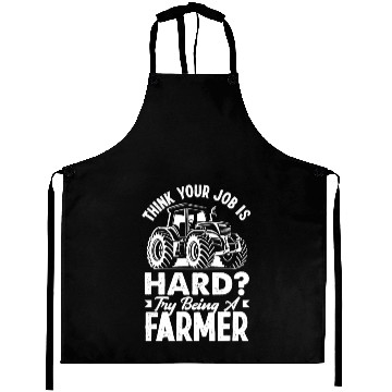Discover Try Being A Farmer Tractor Funny Farmer Gift Aprons