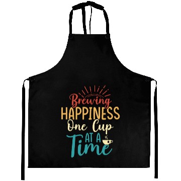Discover Brewing happiness, one cup at a time Tea Bag Tea D Aprons
