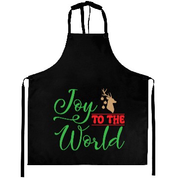 Discover Joy to the world, Christmas design Aprons