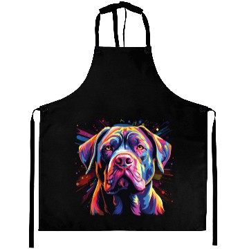Discover Watercolor Colorful Cane Corso Aprons