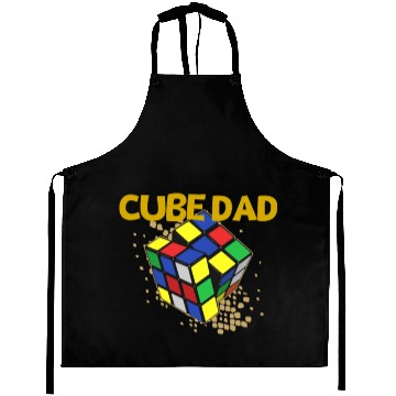 Discover Cube Dad Funny Men Speed Cubing Aprons