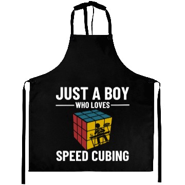 Discover Just A Boy Who Loves Math & Speed Cubing Aprons