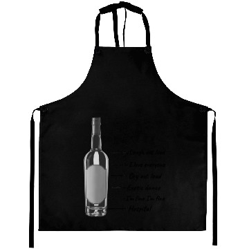 Discover Funny Wine Bottle Synchronic, Drunk Man Diary. Aprons