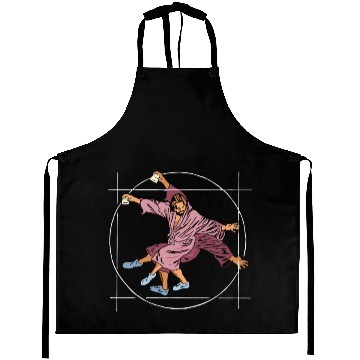 Discover Vitruvian Dude - Big Lebowski Yoga Pose Aprons