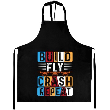 Discover Build Fly Crash Repeat Aprons