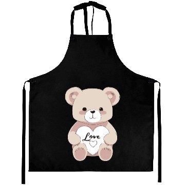 Discover Valentine Teddy Bear Aprons