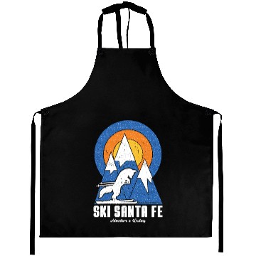 Discover Retro Ski Santa Fe White Fox Aprons