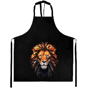 Discover Geometric Lion Animation Aprons