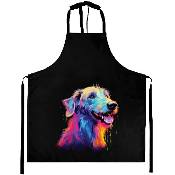 Discover Watercolor Colorful Chow Chow Aprons