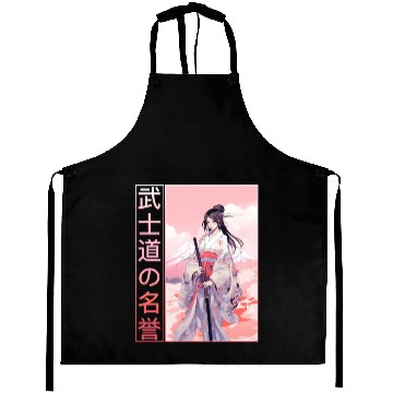 Discover Bushido Code Anime Samurai Girl Japanese Warrior K Aprons