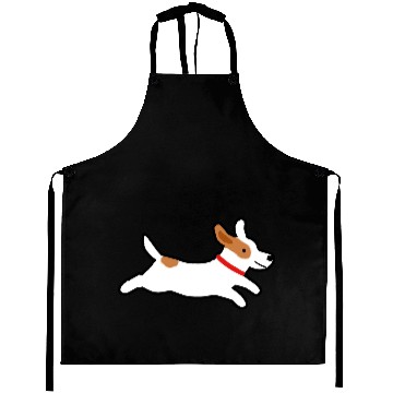 Discover Cute Jack Russell Terrier Running Dog Aprons