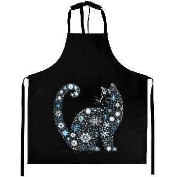 Discover Christmas Cat Snowflakes Aprons