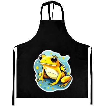 Discover Golden Poison Frog Illustration Aprons